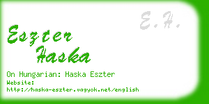 eszter haska business card